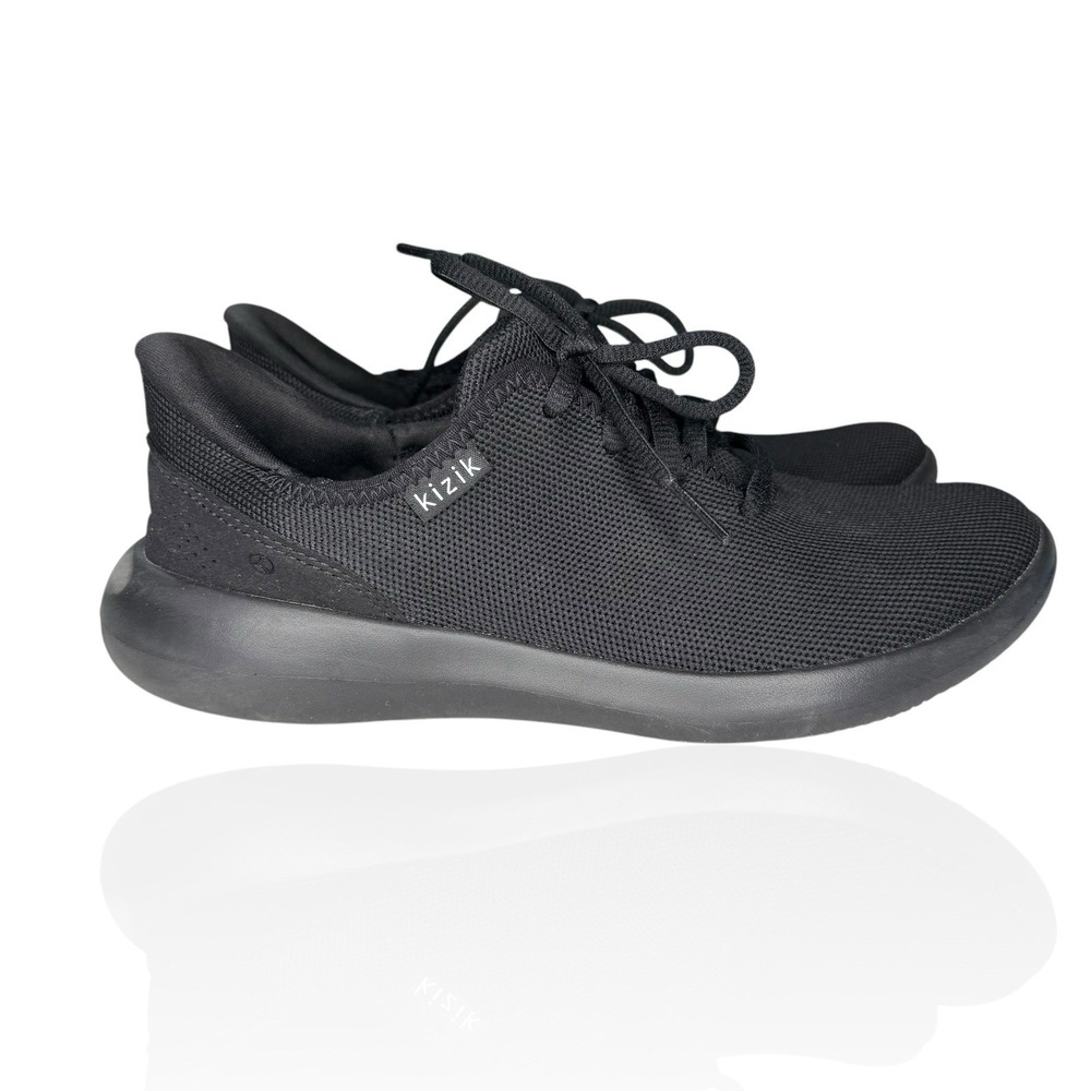 Kizik Madrid Eco Knit Handsfree Mens 6 Womens 7.5 Comfort Sneakers Black Slip On